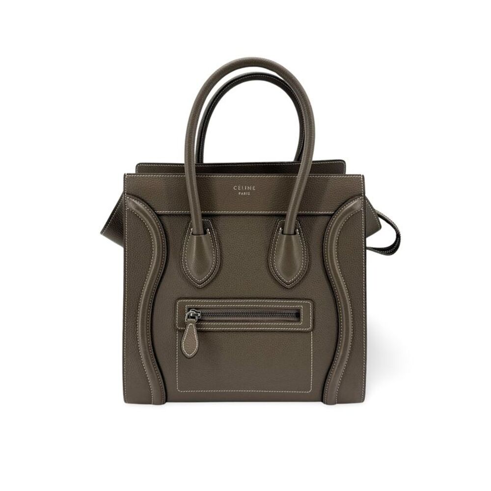 Celine Luggage Grainy Leather Brown Leather Handbag